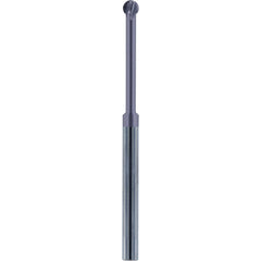 1/2″ Dia. × 1/2″ Shank × 1.927″ DOC × 6 OAL, Carbide nACo, 4 Flute, Ballnose End Mill - Exact Tool & Supply