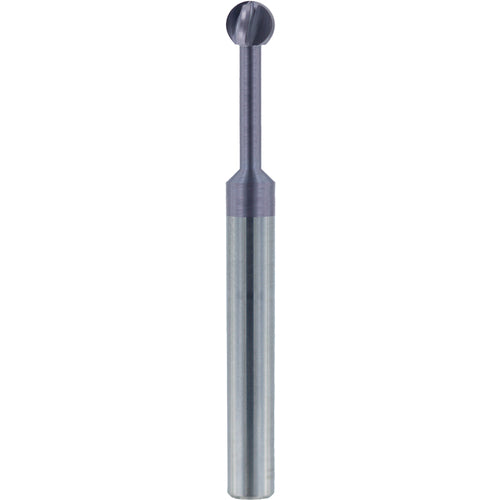 1/2″ Dia. × 1/2″ Shank × 1.716″ DOC × 4 OAL, Carbide nACo, 4 Flute, Ballnose End Mill - Exact Tool & Supply