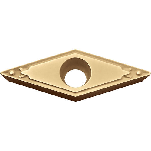 VBMT 331 HQ CA5515, 1/64″ Corner Radius, 3/16″ Thick, 3/8″ Inscribed Circle, TiCnulll2O3/TiN, Diamond, Turning Indexable Insert - Exact Tool & Supply