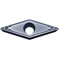 VBMT 332 HQ PV7010, 1/32″ Corner Radius, 3/16″ Thick, 3/8″ Inscribed Circle, TiCN (MEGACOAT), Diamond, Turning Indexable Insert - Exact Tool & Supply