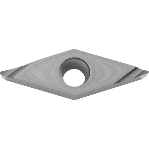 VCGT 332 A3 KW10, 1/32″ Corner Radius, 3/16″ Thick, 3/8″ Inscribed Circle, WC/Co, Diamond, Turning Indexable Insert - Exact Tool & Supply