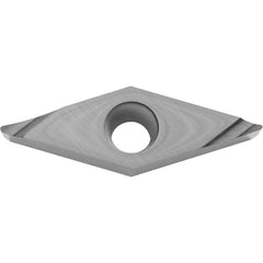 VCGT 332 A3 KW10, 1/32″ Corner Radius, 3/16″ Thick, 3/8″ Inscribed Circle, WC/Co, Diamond, Turning Indexable Insert - Exact Tool & Supply