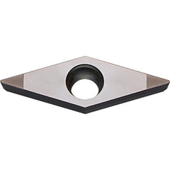 VCGW 151505 ME KBN25M, 0.0079″ Corner Radius, 3/32″ Thick, 3/16″ Inscribed Circle, MEGACOAT, Diamond, Turning Indexable Insert - Exact Tool & Supply