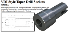 VDI Style Taper Drill Socket - (Shank Dia: 1-3/4") (Head Dia: 57mm) (Morse Taper #4) - Part #: CNC86 64.4083#4 - Exact Tool & Supply