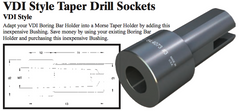 VDI Style Taper Drill Socket - (Shank Dia: 50mm) (Head Dia: 64mm) (Morse Taper #1) - Part #: CNC86 64.4583#1M - Exact Tool & Supply