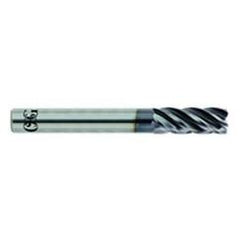 1/4 x 1/4 x 3/4 x 2-1/2 5Fl .030 C/R Carbide End Mill - TiALN - Exact Tool & Supply