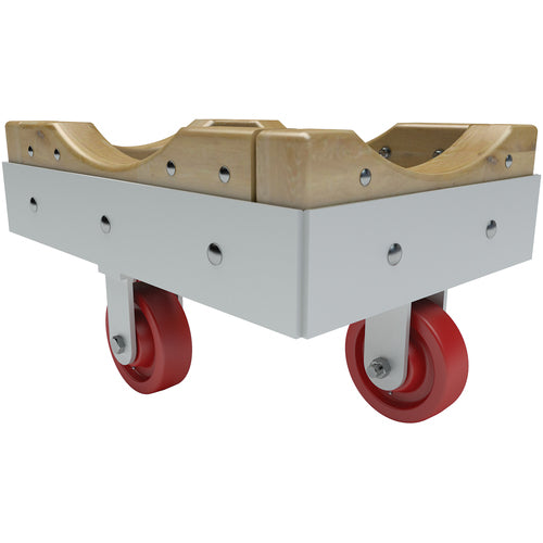 Wood/Steel Dolly - Phenolic Wheels 24 × 36 - Exact Tool & Supply
