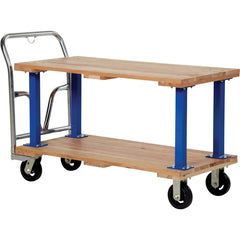 Double Deck Hardwood Platform Cart 24 × 48 - Exact Tool & Supply