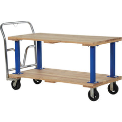 Double Deck Hardwood Platform Cart 27 × 54 - Exact Tool & Supply