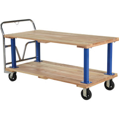 Double Deck Hardwood Platform Cart 30 × 60 - Exact Tool & Supply