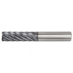 1/2x1/2x2-1/2x4-1/2 .060R 7FL Carbide End Mill-Round Shank-AlTiN - Exact Tool & Supply
