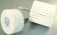3 x 2 x 1/4" - MED - Felt Polishing Flap Wheel Brush - Exact Tool & Supply
