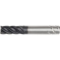 3/4x3/4x1-5/8x4 .030R 5FL Carbide End Mill-Round Shank-AlTiN - Exact Tool & Supply