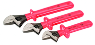 Insulated Adjustable 3 Piece Wrench Set 8"; 10" & 12" - Exact Tool & Supply