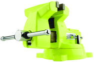 1550, High-Visibility Safety Vise, 5" Jaw Width, 5-1/4" Jaw Opening - Exact Tool & Supply