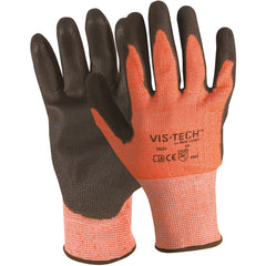 FLEXTECH Size L Hi-Vis ANSI 4 PU Palm Glove Y9294L - Exact Tool & Supply