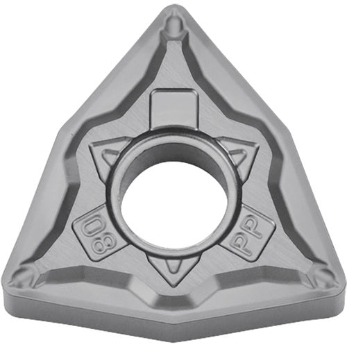 WNMG 432 PP TN6010, 1/32″ Corner Radius, 3/16″ Thick, 1/2″ Inscribed Circle, TiCN, Trigon, Turning Indexable Insert - Exact Tool & Supply