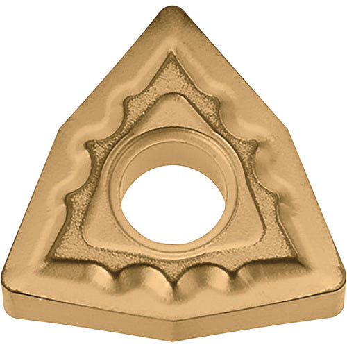 WNMG 431 TK CA6515, 1/64″ Corner Radius, 3/16″ Thick, 1/2″ Inscribed Circle, TiCnulll2O3/TiN, Trigon, Turning Indexable Insert - Exact Tool & Supply