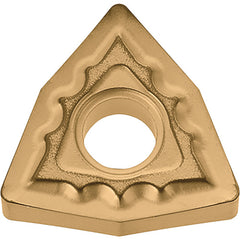 WNMG 431 TK CA6515, 1/64″ Corner Radius, 3/16″ Thick, 1/2″ Inscribed Circle, TiCnulll2O3/TiN, Trigon, Turning Indexable Insert - Exact Tool & Supply