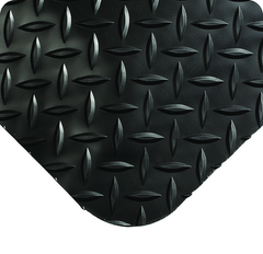 Diamond-Plate Select 15/16" x 3' x 5' Black Work Mat - Exact Tool & Supply