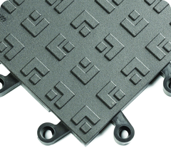 ErgoDeckÂ General Purpose SolidÂ Ergonomic Tiles - 8" x 18" x 7/8" Thick - Charcoal - Exact Tool & Supply