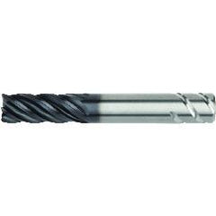 1/2x1/2x1-5/8x4 5FL Square Carbide End Mill-Round Shank-AlTiN - Exact Tool & Supply