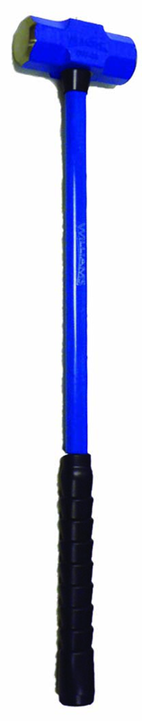 8 lb - 32" Fiberglass Handle - 2" Head Diameter - Soft Steel Sledge Hammer - Exact Tool & Supply