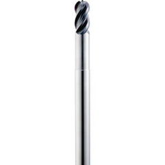 ‎1″ Dia. × 1″ Shank × 1-1/2″ DOC × 6″ OAL, Carbide AlTiN, Spiral , 4 Flute, Ballnose End Mill - Exact Tool & Supply