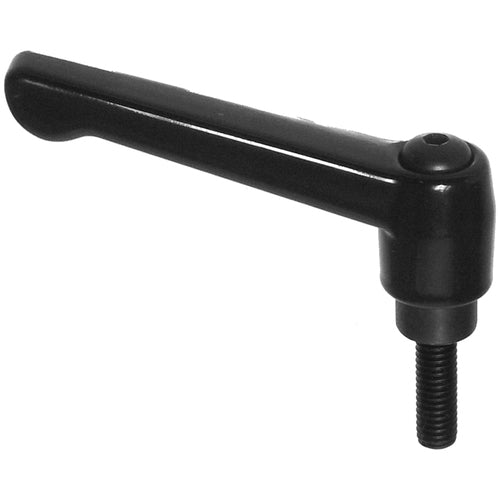 Model 70678, Clamp Lever Size 4 - Zinc Classic Style with Steel Stud Insert 3/8″–16 × 1.180″, Screw and Spring - Exact Tool & Supply