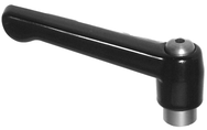 70728, Clamp Lever Size 5 Zinc Classic Style with Steel Insert, Screw and Spring tapped 1/2-13 - Exact Tool & Supply