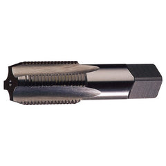 ‎3/8-18 NPS 4 Flute HSS Medium Hook Straight NPS Thread Straight Pipe Tap- Bright - Exact Tool & Supply