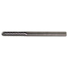 SC-42 Standard Cut Solid Carbide Bur-Cylindrical with Ball Nose - Exact Tool & Supply