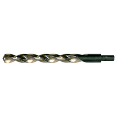 31/64 RHS / RHC HSS 135 Degree Split Point Heavy Duty Parabolic Jobber Length Drill - Black & Gold - Exact Tool & Supply