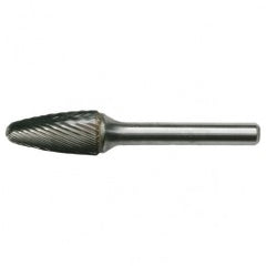 SF-42 Standard Cut Solid Carbide Bur-Round Nose Tree Shape - Exact Tool & Supply