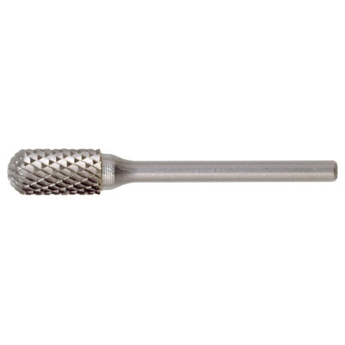 SC-41 Double Cut Solid Carbide Bur-Cylindrical with Ball Nose - Exact Tool & Supply