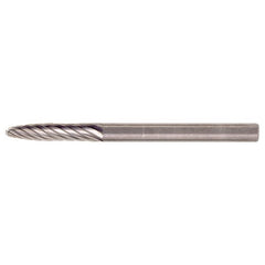 SF-7 Standard Cut Solid Carbide Bur-Round Nose Tree Shape - Exact Tool & Supply
