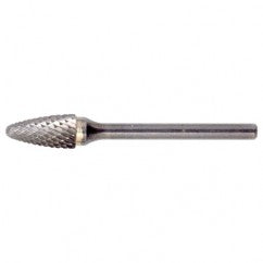 SF-1 Double Cut Solid Carbide Bur-Round Nose Tree Shape - Exact Tool & Supply