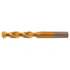 #36 RHS / RHC HSS-CO 8% (M42) 135 Degree Split Point Q-Cobalt Wide Land Parabolic Drill - TiN - Exact Tool & Supply