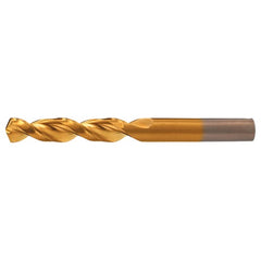 7/16 RHS / RHC HSS-CO 8% (M42) 135 Degree Split Point Q-Cobalt Wide Land Parabolic Drill - TiN - Exact Tool & Supply