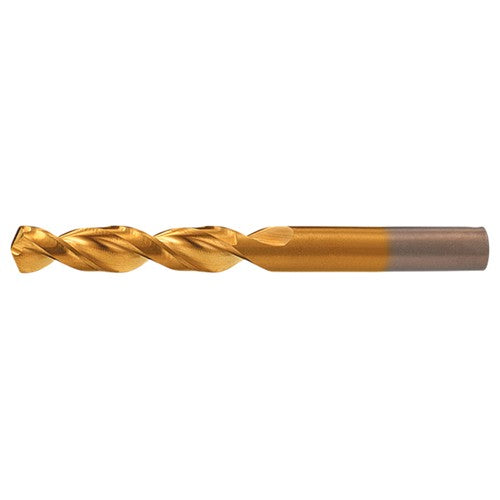 3/8 RHS / RHC HSS-CO 8% (M42) 135 Degree Split Point Q-Cobalt Wide Land Parabolic Drill - TiN - Exact Tool & Supply