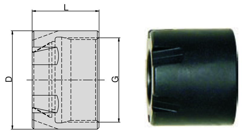 ER20M Top Clamping Nut -Mini - Exact Tool & Supply