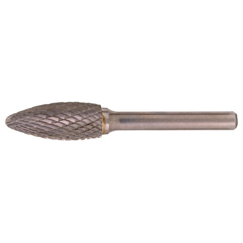 SH-5 Double Cut Solid Carbide Bur-Flame Shape - Exact Tool & Supply