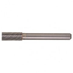 SB-5 Double Cut Solid Carbide Bur-Cylindrical with End Cut - Exact Tool & Supply