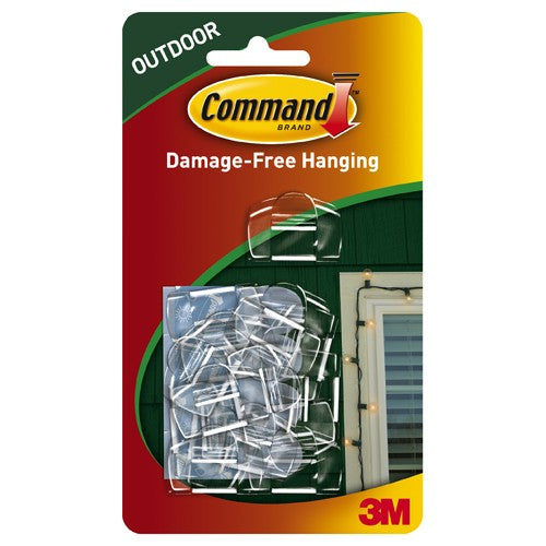 Command Outdoor Light Clips Value Pack 17017CLRAWVPES - Exact Tool & Supply