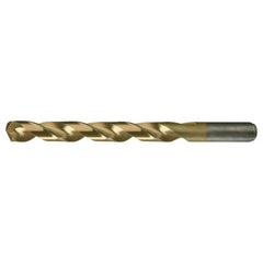 #18 RHS / RHC HSS-CO 8% (M42) 135 Degree Split Point Heavy Duty Cobalt Drill - TiN - Exact Tool & Supply