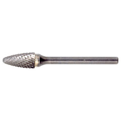 SF-7 Double Cut Solid Carbide Bur-Round Nose Tree Shape - Exact Tool & Supply