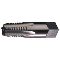 ‎1/8-27 NPT 5 Flute HSS Interrupted Thread Medium Hook Taper Taper Pipe Tap- Bright - Exact Tool & Supply