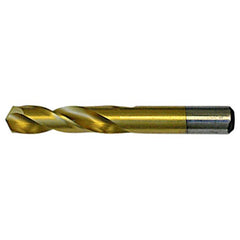 15/64 RHS / RHC HSS 135 Degree Split Point Heavy Duty Screw Machine Drill - TiN - Exact Tool & Supply