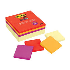 ‎Post-it Super Sticky Notes 654-24SSCYN 3″ × 3″ (76 mm × 76 mm) Marrakesh Collection & Canary Yellow Pads - Exact Tool & Supply