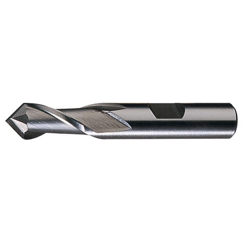 1/2″ × 1/2″ × 1″ × 3″ RHS / RHC HSS HSS Single End 2-Flute Center Cutting End Mill - TiN - Exact Tool & Supply